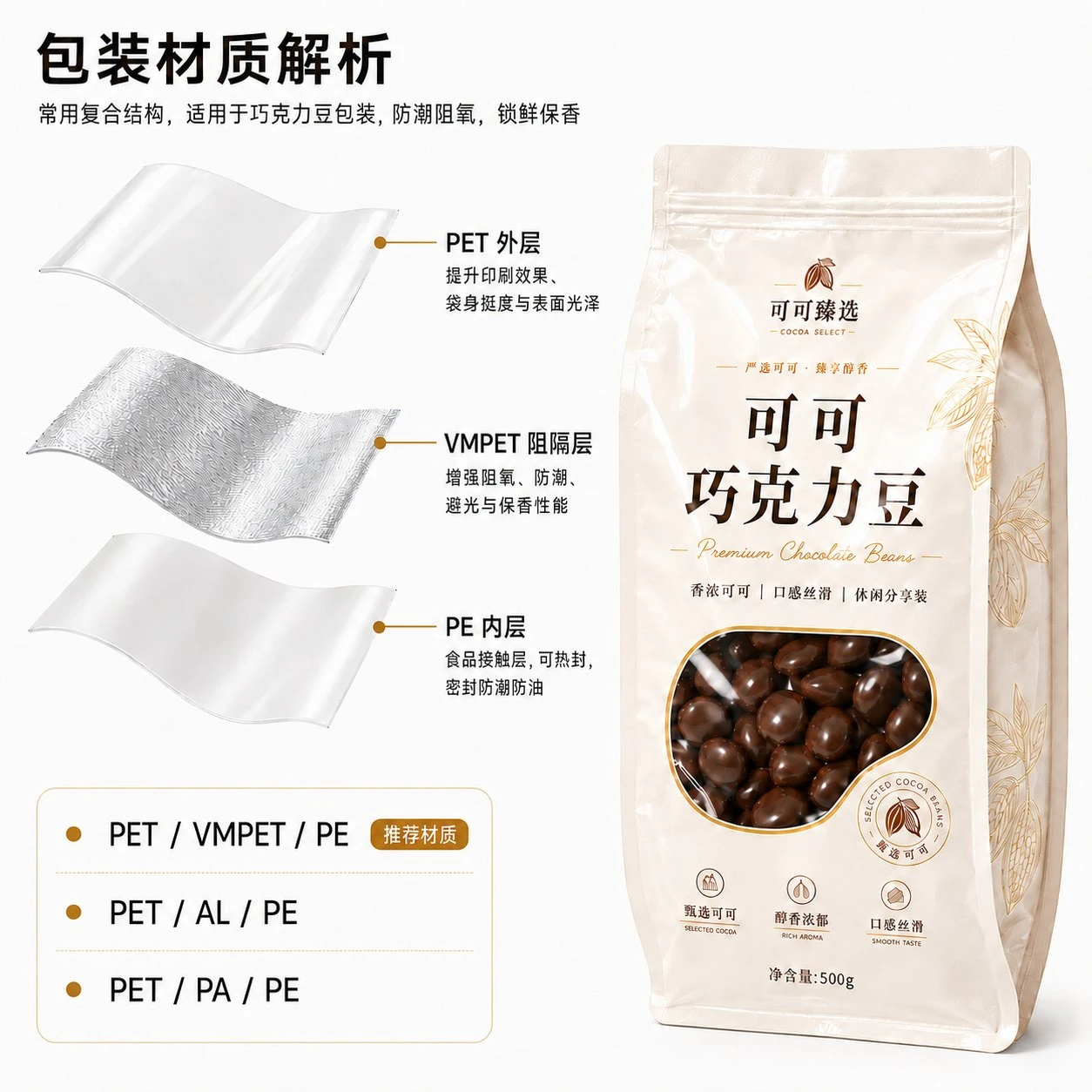 cocoa-chocolate-beans-packaging-material-analysis-pet-vmpet-pe-layers