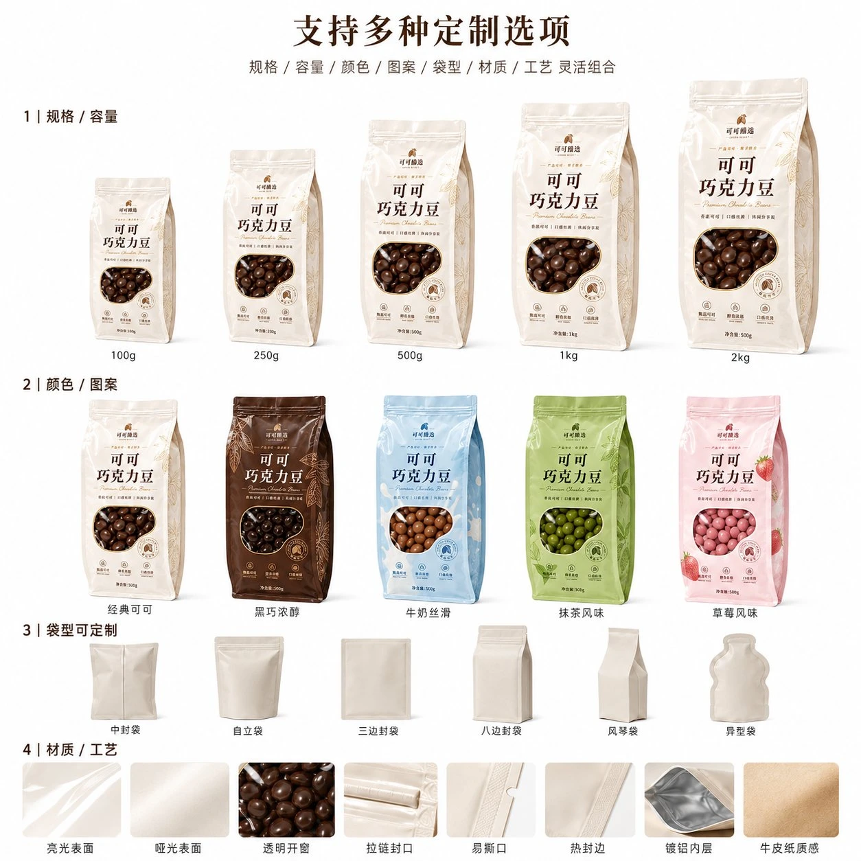 cocoa-select-chocolate-beans-customization-page-size-color-bag-type-material