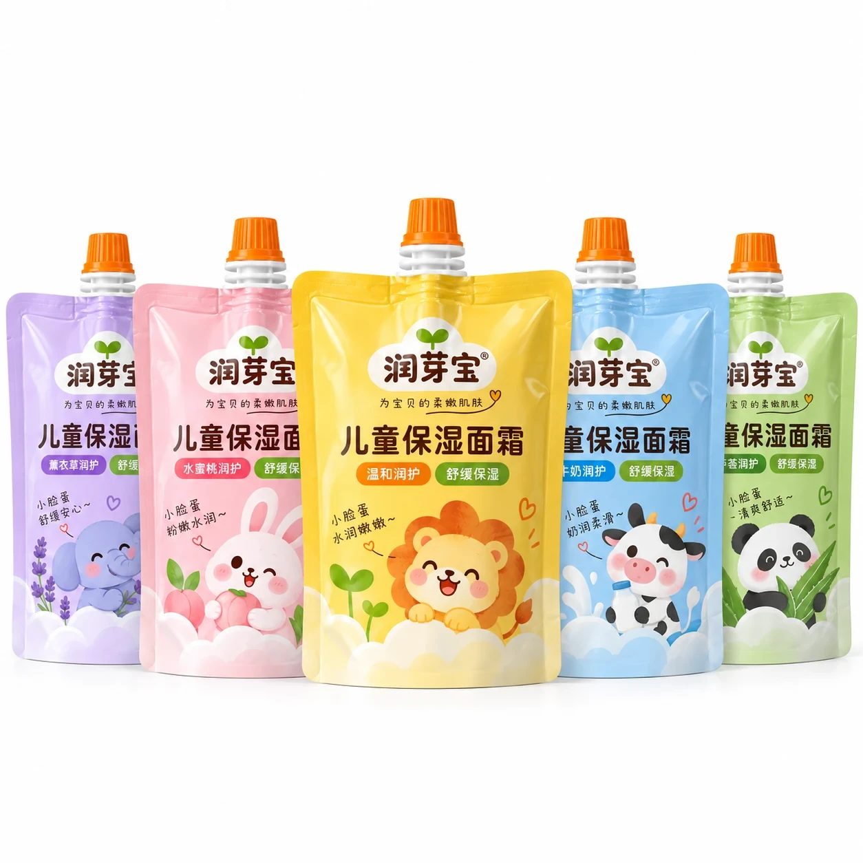 baby-cream-spout-pouch-series 宝宝面霜吸嘴袋 系列展示