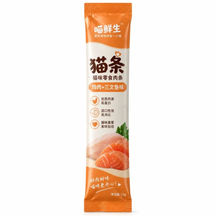 猫条长条包装袋 主视图