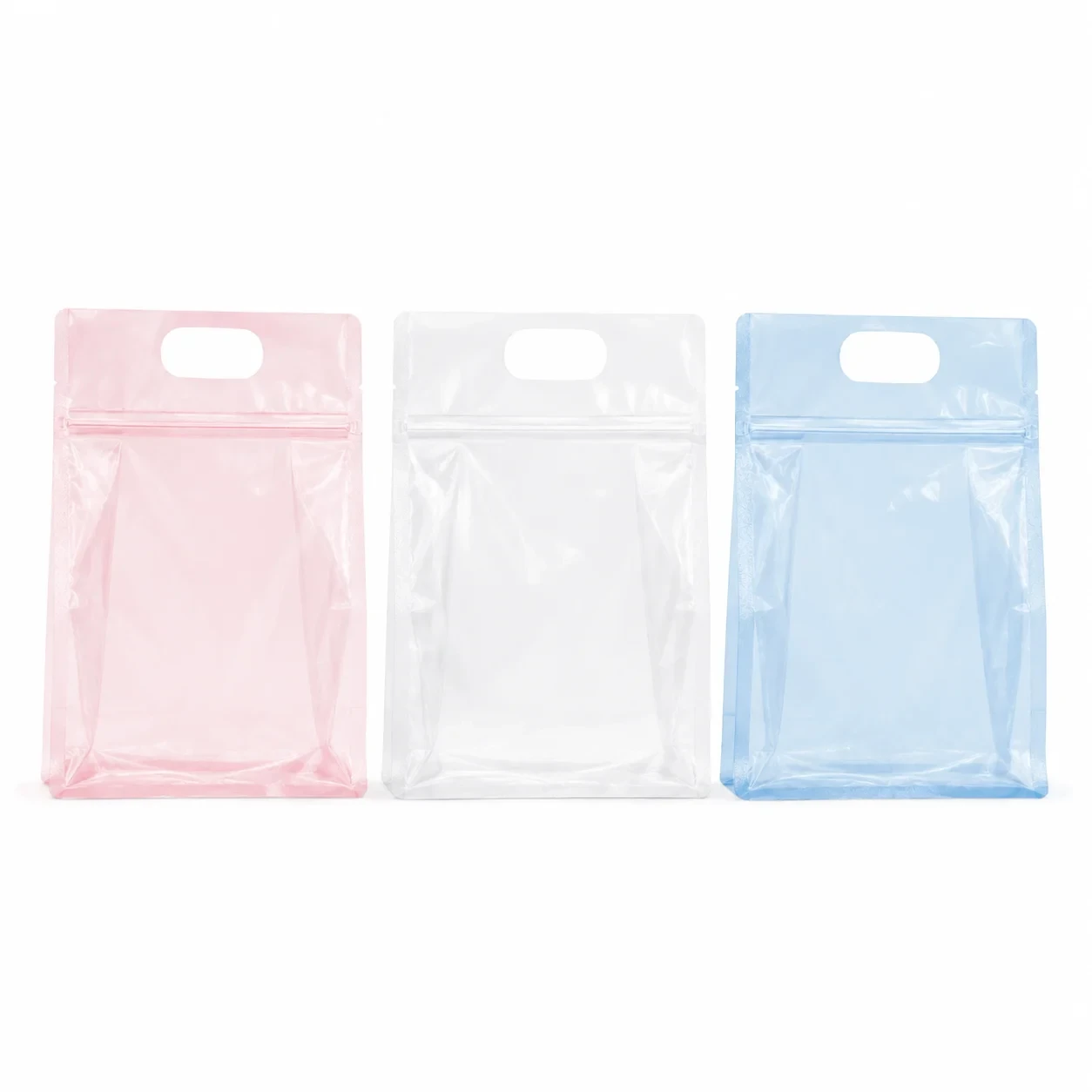 clear-handle-pouch-series 透明手提通用包装袋 多规格系列展示