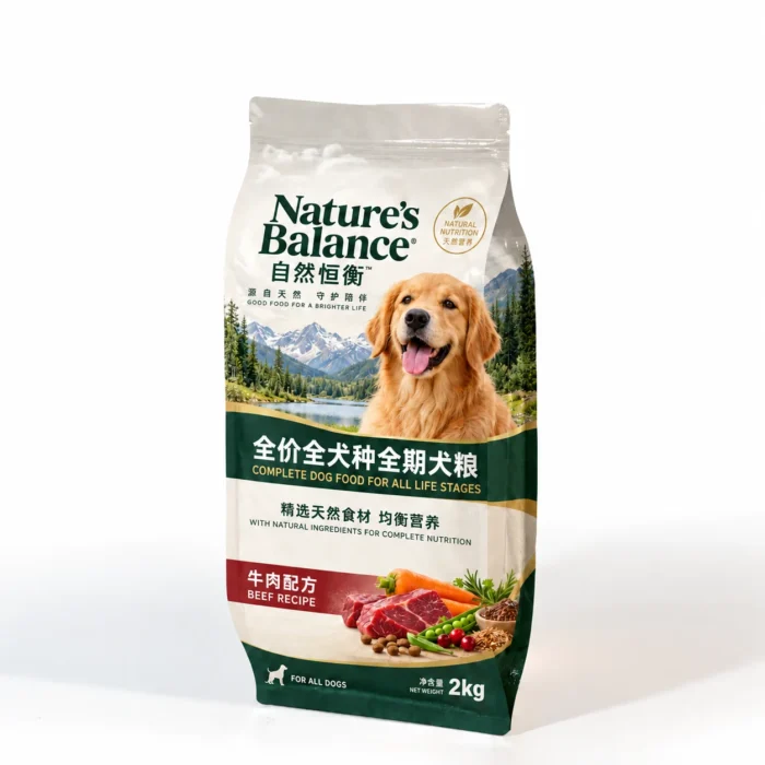狗粮拉链包装袋 主视图