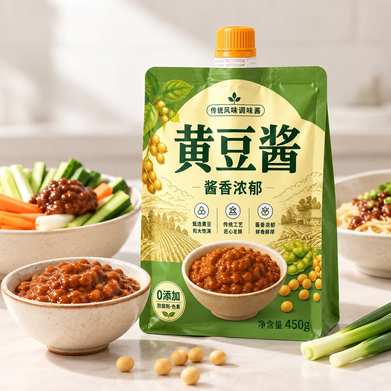 custom-sauce-spout-flat-bottom-pouch-application 酱料吸嘴袋定制 应用场景
