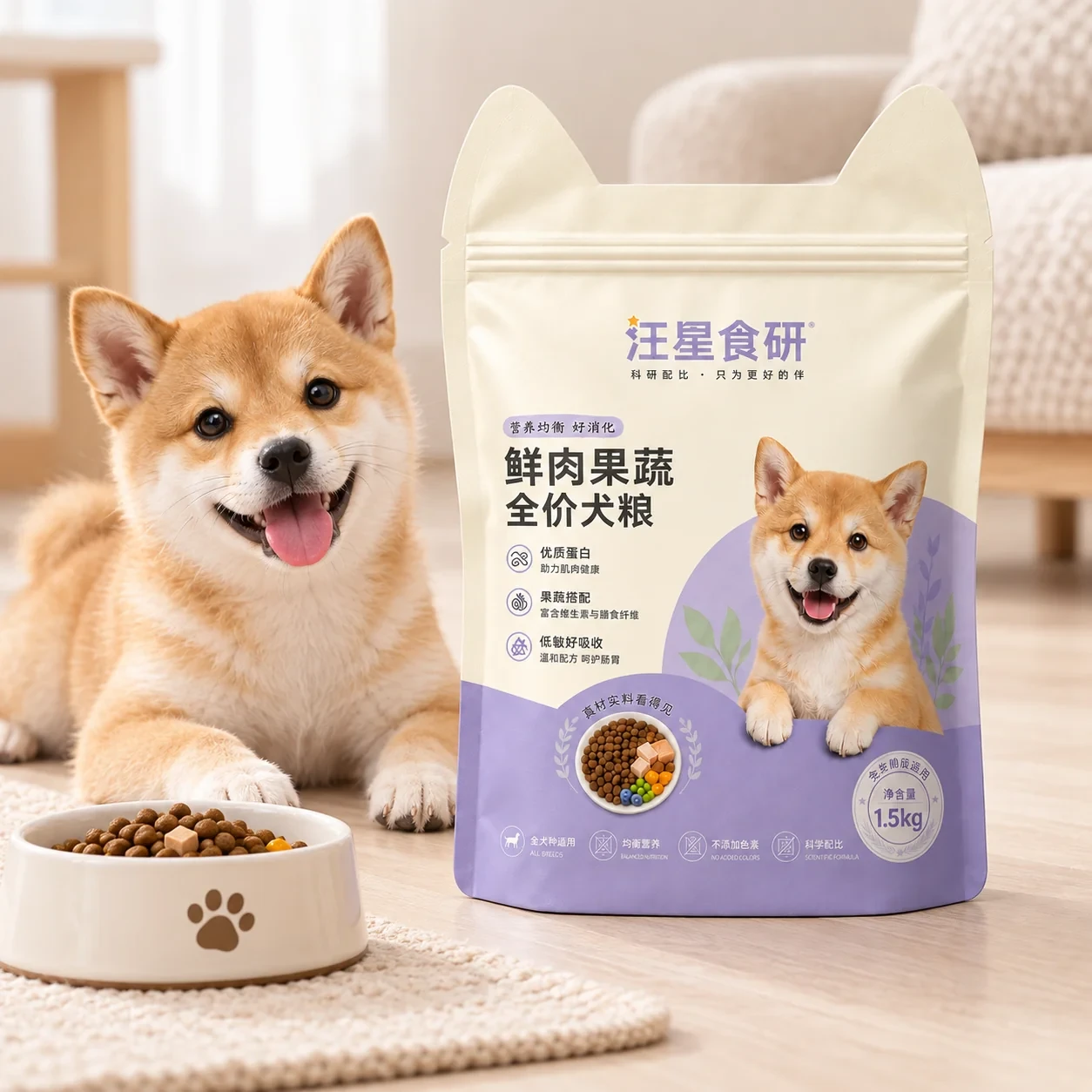 dog-food-packaging-application 定制狗粮袋 应用场景展示