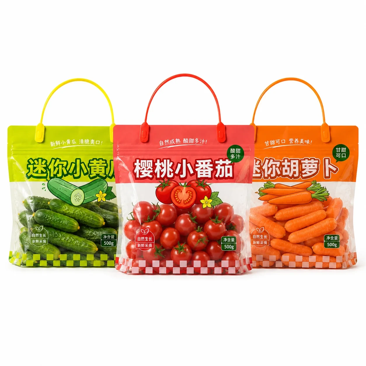 fresh-produce-bag-series 生鲜包装袋 多规格系列展示