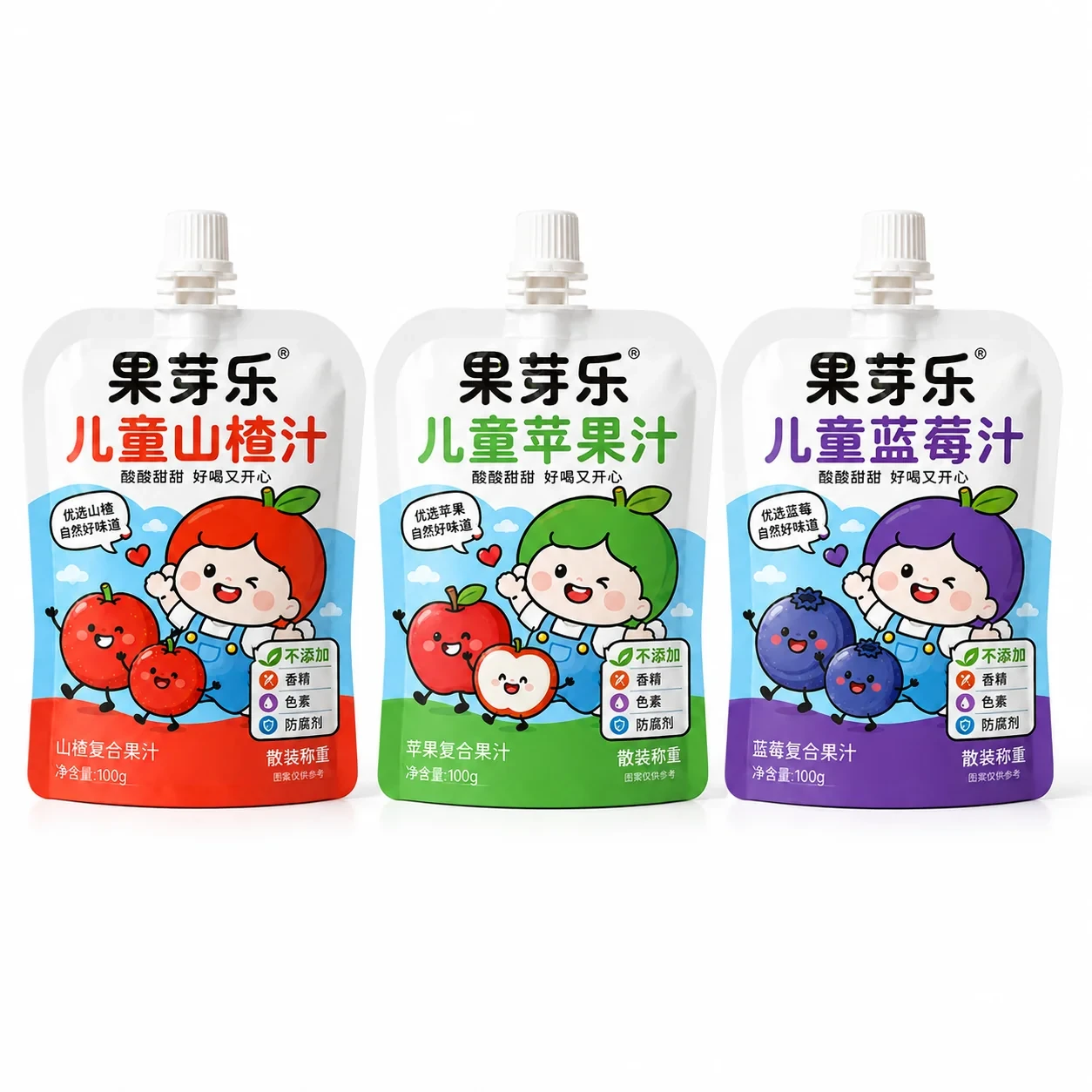 kids-beverage-packaging-series 果汁包装 多规格系列展示