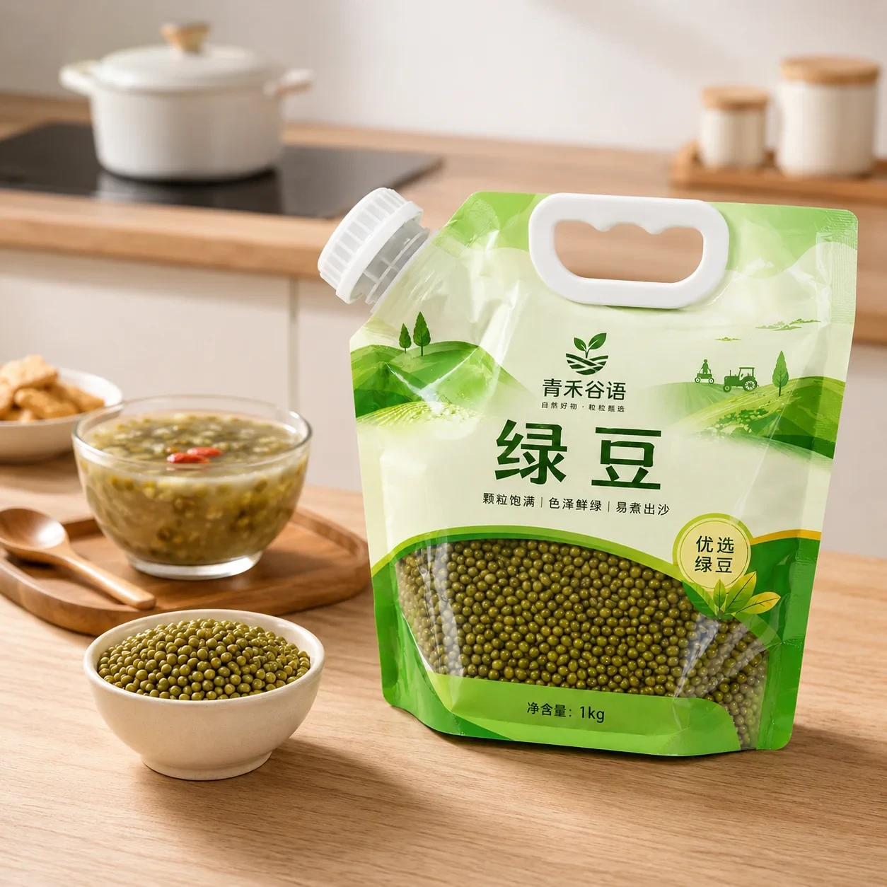 mung-bean-packaging-application 绿豆包装袋 应用场景展示