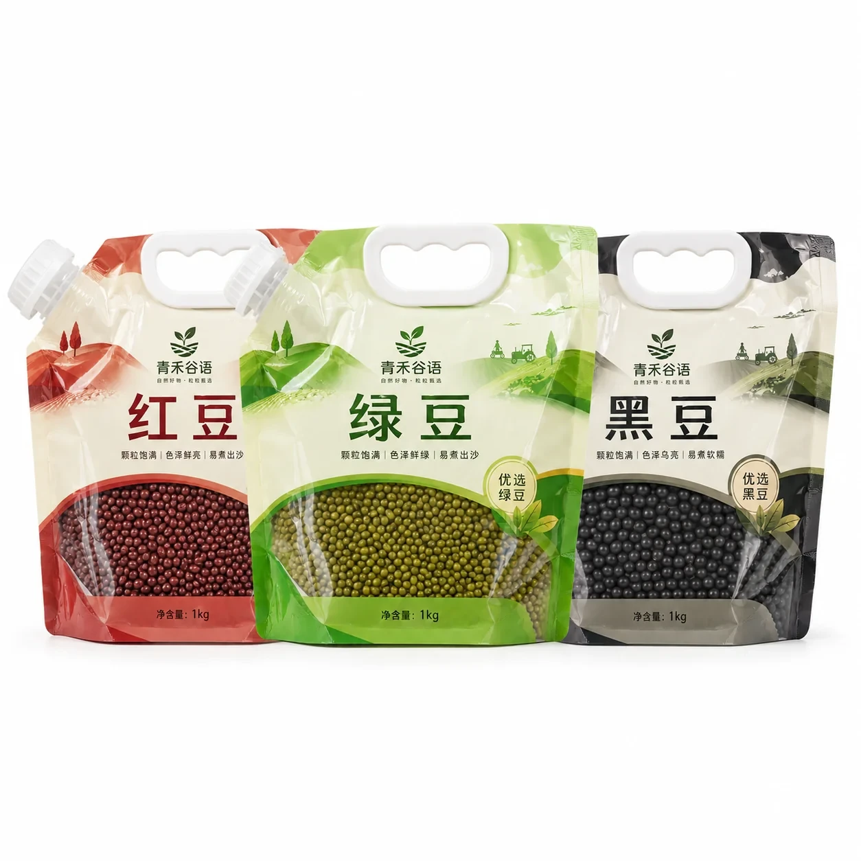 mung-bean-packaging-series 绿豆包装袋 多规格系列展示
